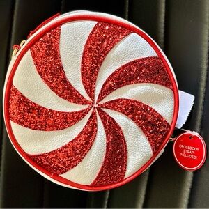 Bath & Body Works Peppermint Crossbody Christmas Bag Purse NWT